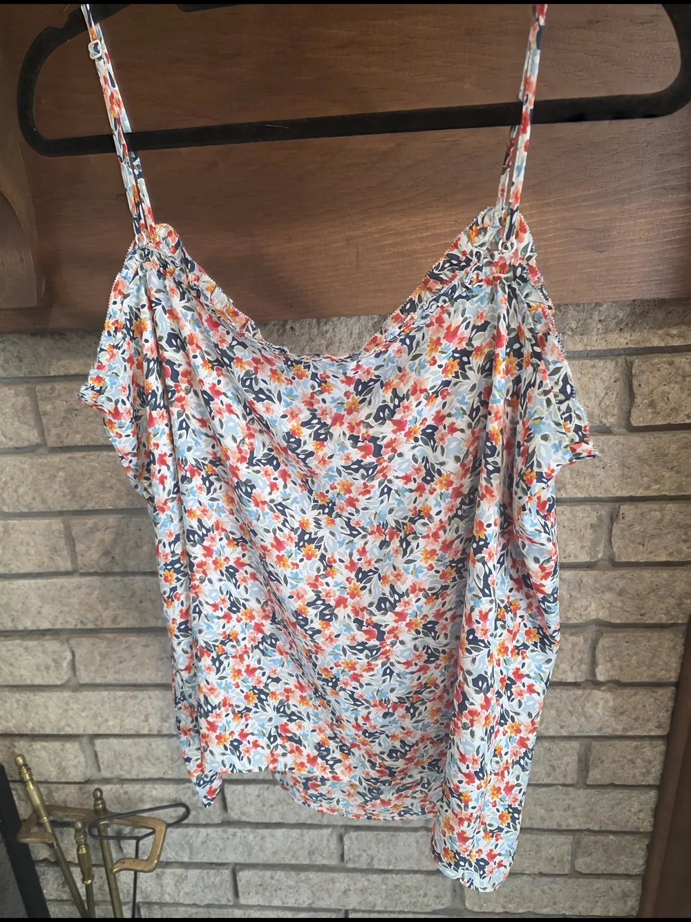 LOFT Floral Spaghetti Strap Camisole - Coral, Navy, Pale Blue